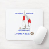 ボートに住んで下さい マウスパッド (マウス)