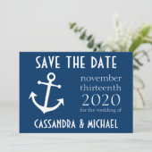 ボートのいかりの保存日付(濃紺) セーブザデート (スタンド正面)