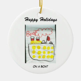 ボートのオーナメント セラミックオーナメント