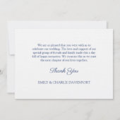 ボートのオールのイニシャル サンキューカード (裏面)