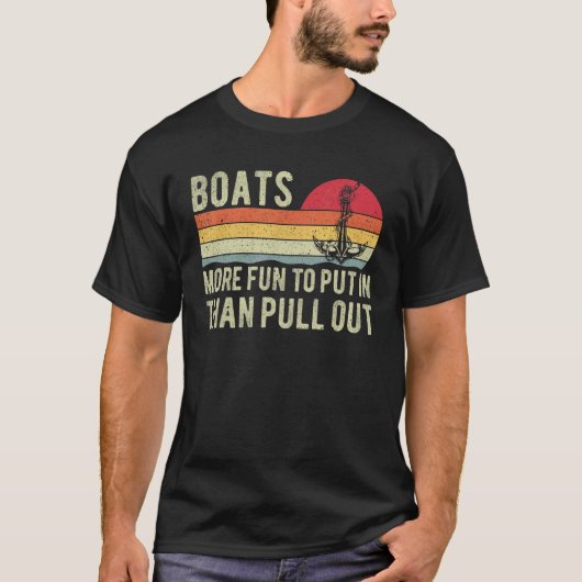 ボートのキャビンCaptaを引き出すよりも入れるべき多くのおもしろい Tシャツ (正面)