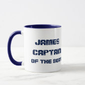 ボートのキャプテン（カスタマイズ可能）マグカップ マグカップ (左)