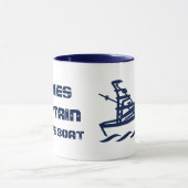 ボートのキャプテン（カスタマイズ可能）マグカップ マグカップ (中央)