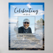 ボートのキャプテン　人生の祝い　写真　葬儀 ポスター (正面)