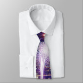 ボートのクウェイシンガポール都市スカイラインの花火ショー ネクタイ (タイ)