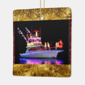 ボートのクリスマスのオーナメントのクリスマスの照明 セラミックオーナメント (左)