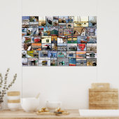 ボートのコラージュのポスター36 x 24 ポスター (キッチン)