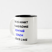 ボートのコーチ素晴らし。 ツートーンマグカップ (正面左)