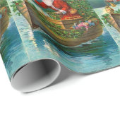 ボートのサンタクロース ラッピングペーパー (ロールコーナー)