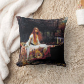 ボートのシャロットレディーウォーターハウスアートピロー クッション (ブランケット)