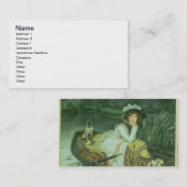 ボートのジェームスTissot |の若い女性、かReflectio 名刺 (正面/裏面)