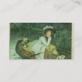 ボートのジェームスTissot |の若い女性、かReflectio 名刺 (裏面)