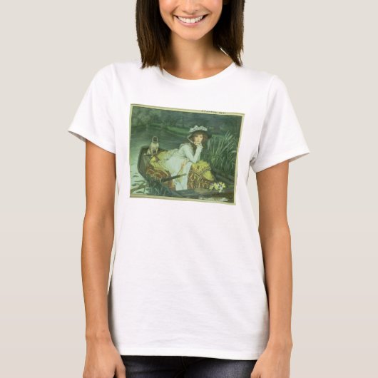 ボートのジェームスTissot |の若い女性、かReflectio Tシャツ (正面)