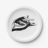 ボートのスケッチ ペーパープレート (正面)