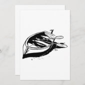 ボートのスケッチ 招待状 (正面/裏面)