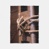 ボートのタイに結ばれるロープ フリースブランケット (正面)