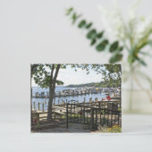 ボートのドッキング ポストカード (スタンド正面)