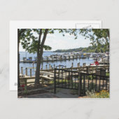 ボートのドッキング ポストカード (正面/裏面)