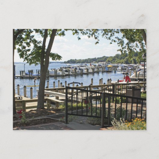 ボートのドッキング ポストカード (正面)
