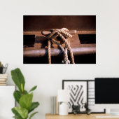 ボートのネクタイに結ぶロープ ポスター (ホームオフィス)