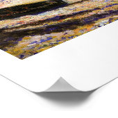 ボートのビーチでPourville, Low Tide Monet ポスター (角)