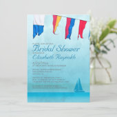 ボートのブライダルシャワー招待状 招待状 (スタンド正面)