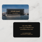 ボートのレンタル(上にあられるエレガントな写真) 名刺 (正面/裏面)