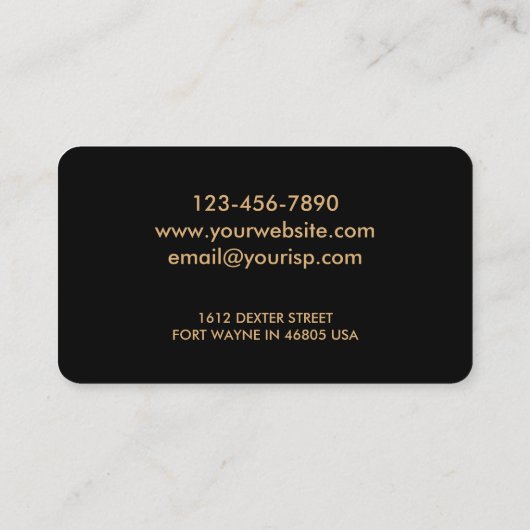 ボートのレンタル(上にあられるエレガントな写真) 名刺 (裏面)