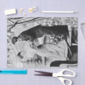 ボートのロマンチックなヴィンテージの恋人 薄葉紙 (クラフト)