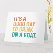 ボートのヴィンテージBで飲むのは良い日だ カード (黄色い花)