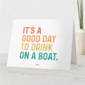ボートのヴィンテージBで飲むのは良い日だ カード (裏面)