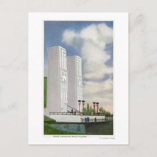 ボートの上陸及び幽門の見解 ポストカード (正面)