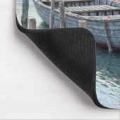 ボートの中のピンクの素朴ゲラニウム マウスパッド (コーナー)