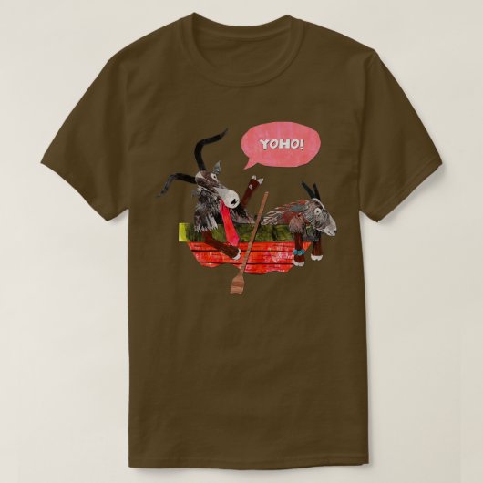 ボートの中のヤギ Tシャツ (デザイン正面)