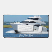 ボートの写真と名前 デスクマット (キーボード&マウス)
