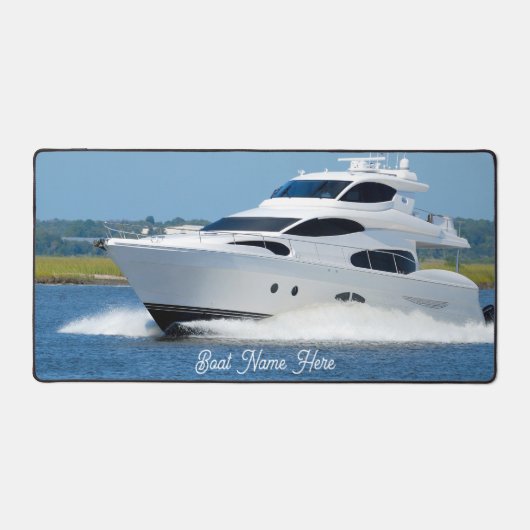 ボートの写真と名前 デスクマット (正面)