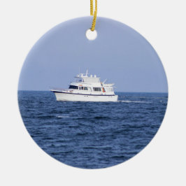 ボートの写真 セラミックオーナメント
