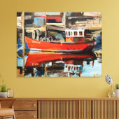 ボートの反射 キャンバスプリント (インサイチュ (リビング))