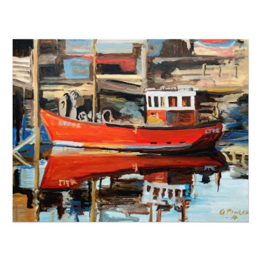 ボートの反射 フォトプリント            (正面)