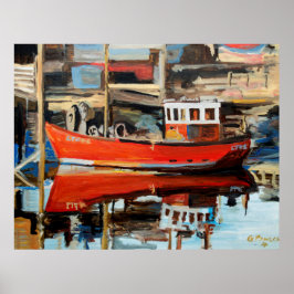 ボートの反射 ポスター