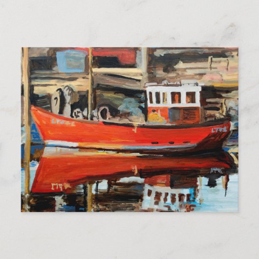 ボートの反射 ポストカード (正面)