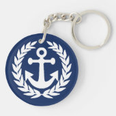 ボートの名前および大尉の航海のないかり キーホルダー (裏面)