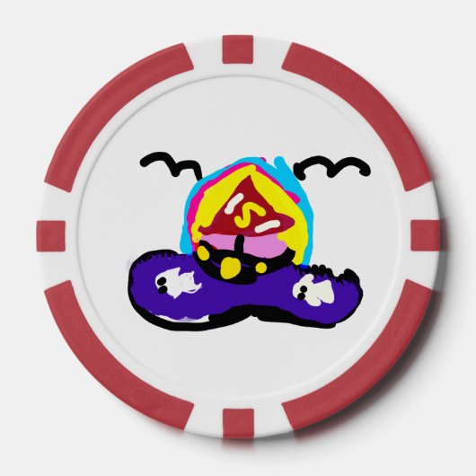 ボートの夏の乗船  ポーカーチップ (正面)