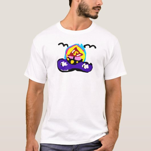 ボートの夏の乗船  Tシャツ (正面)