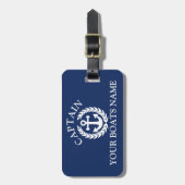 ボートの大尉の航海のな船のいかり ラゲッジタグ (正面縦)