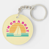 ボートの孤独な島 キーホルダー (裏面)