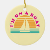 ボートの孤独な島 セラミックオーナメント (正面)