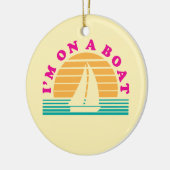 ボートの孤独な島 セラミックオーナメント (左)