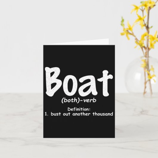 ボートの定義 別の1000ドルを出す 面白いボ カード (黄色い花)