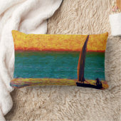 ボートの平和な魚釣りの水泳の飛び込みの運命の運命 ランバークッション (ブランケット)